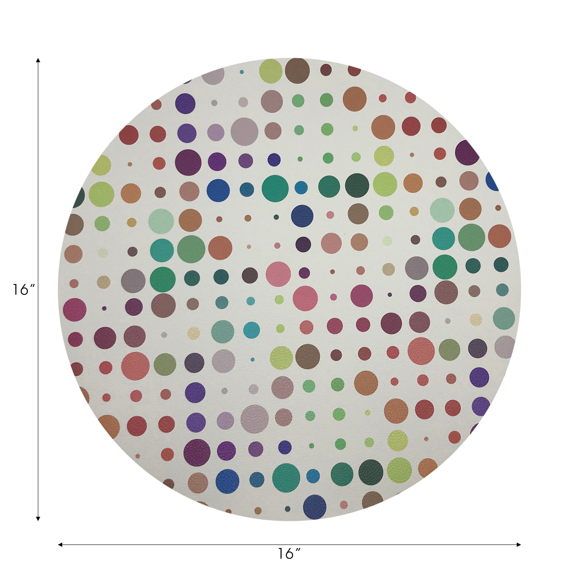 Mod Confetti Andre Vegan Leather Round Pebble Placemat