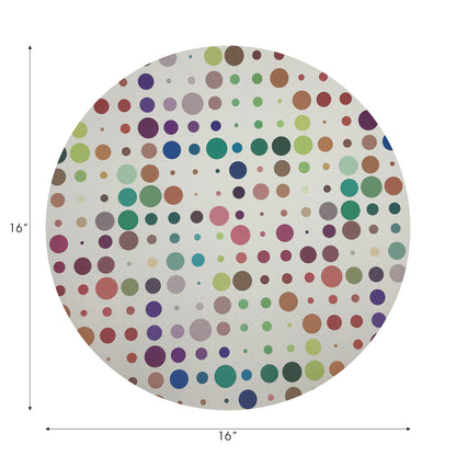 Mod Confetti Andre Vegan Leather Round Pebble Placemat