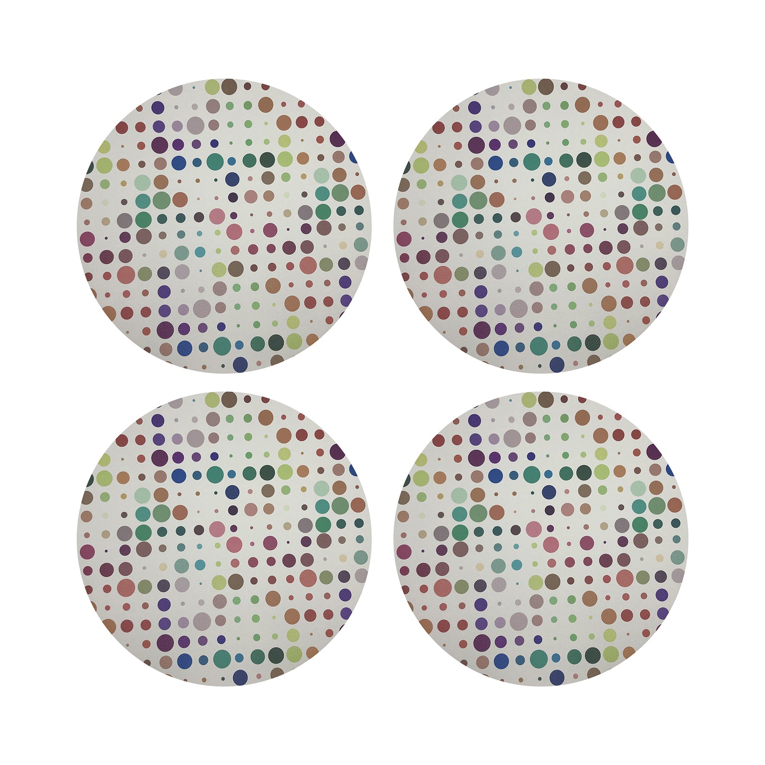 Mod Confetti Andre 16&quot; Round Pebble Placemats, Set of 4 - nicolettemayer.com
