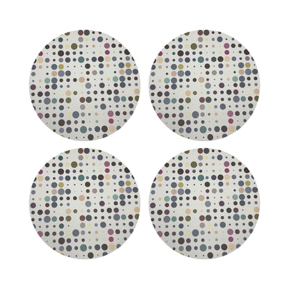 Mod Confetti Sophisticate Vegan Leather Round Pebble Placemat