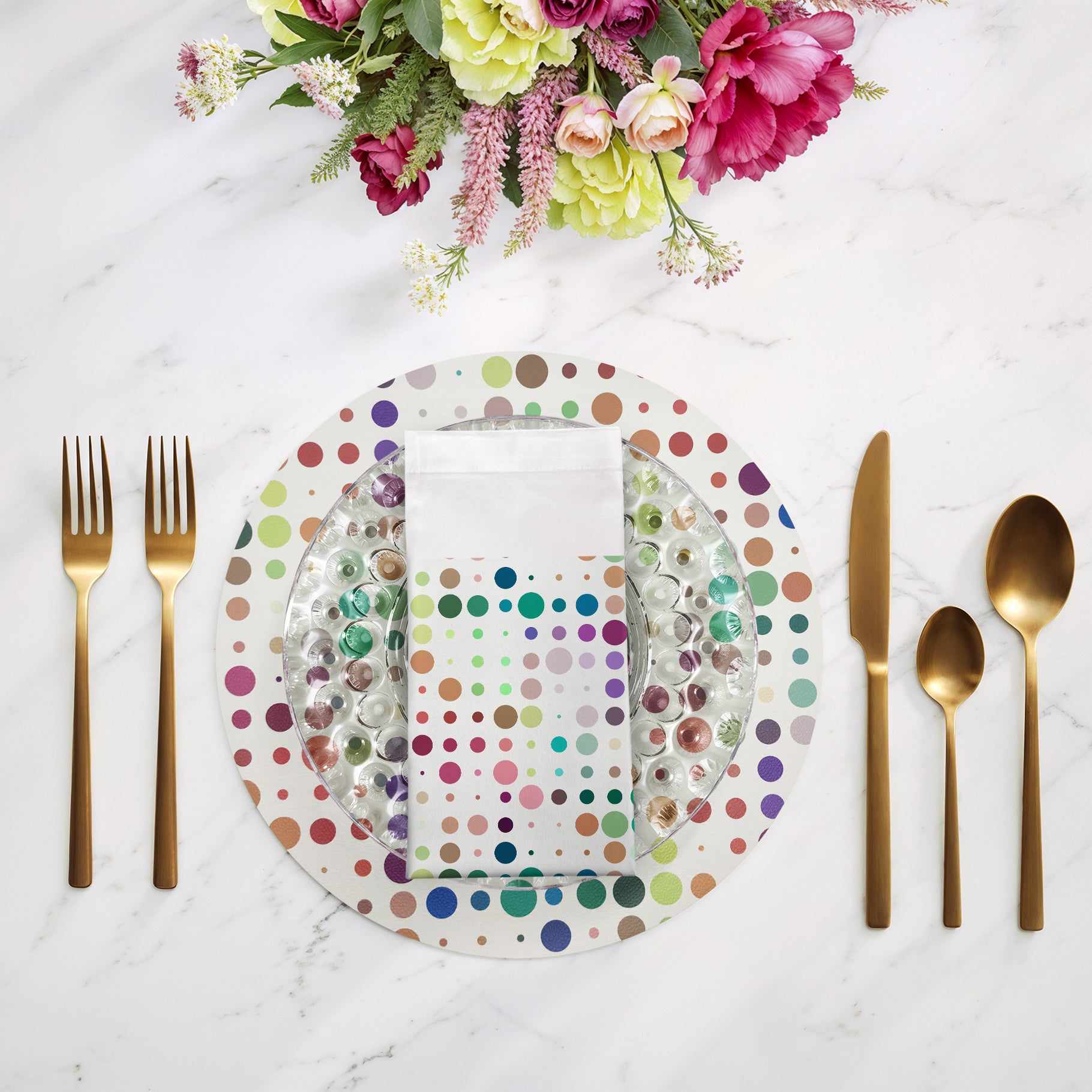 MOD CONFETTI ANDRE 22"X22" HEMSTITCH DINNER NAPKIN, SET OF 4 - nicolettemayer.com