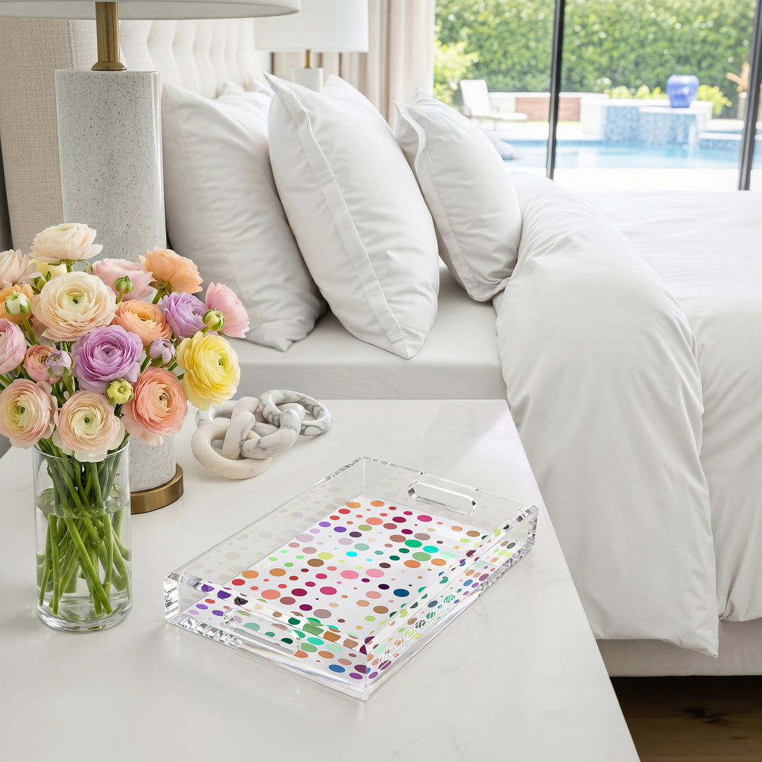 Mod Confetti Andre 12.5X7.75 Acrylic Tray - nicolettemayer.com

