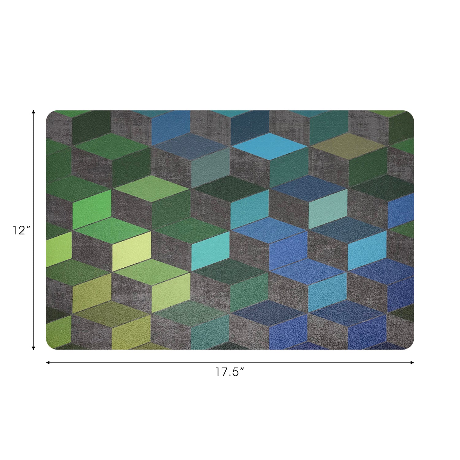 Modern Steps Spring Vegan Leather Rectangle Pebble Placemat