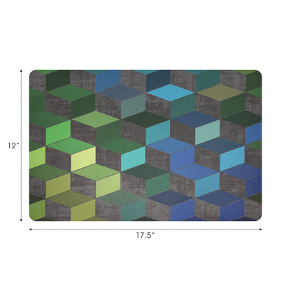 Modern Steps Spring Vegan Leather Rectangle Pebble Placemat