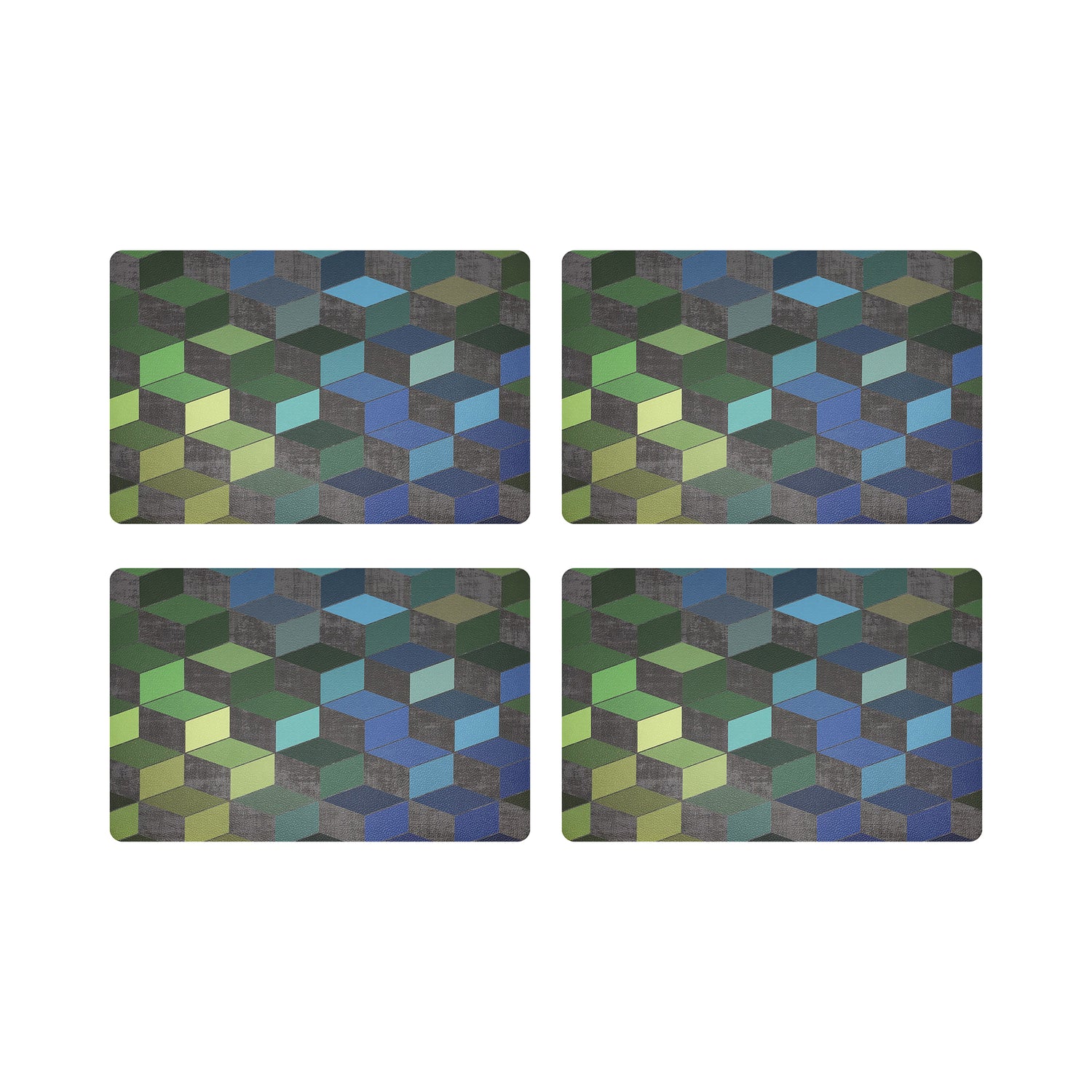 Modern Steps Spring Vegan Leather Rectangle Pebble Placemat