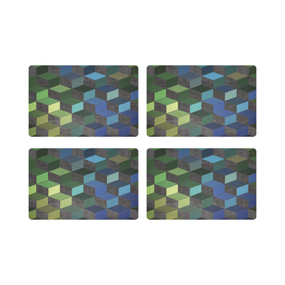 Modern Steps Spring Vegan Leather Rectangle Pebble Placemat