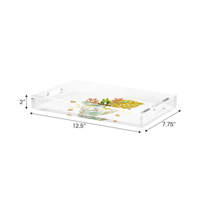 Monkey Large Jungle Dijon Acrylic Decorative Tray, 12.5 x 7.75 in. by Nicolette Mayer 