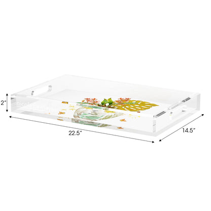 Monkey Large Jungle Dijon Acrylic Decorative Tray, 22.5 x 14. in. by Nicolette Mayer 