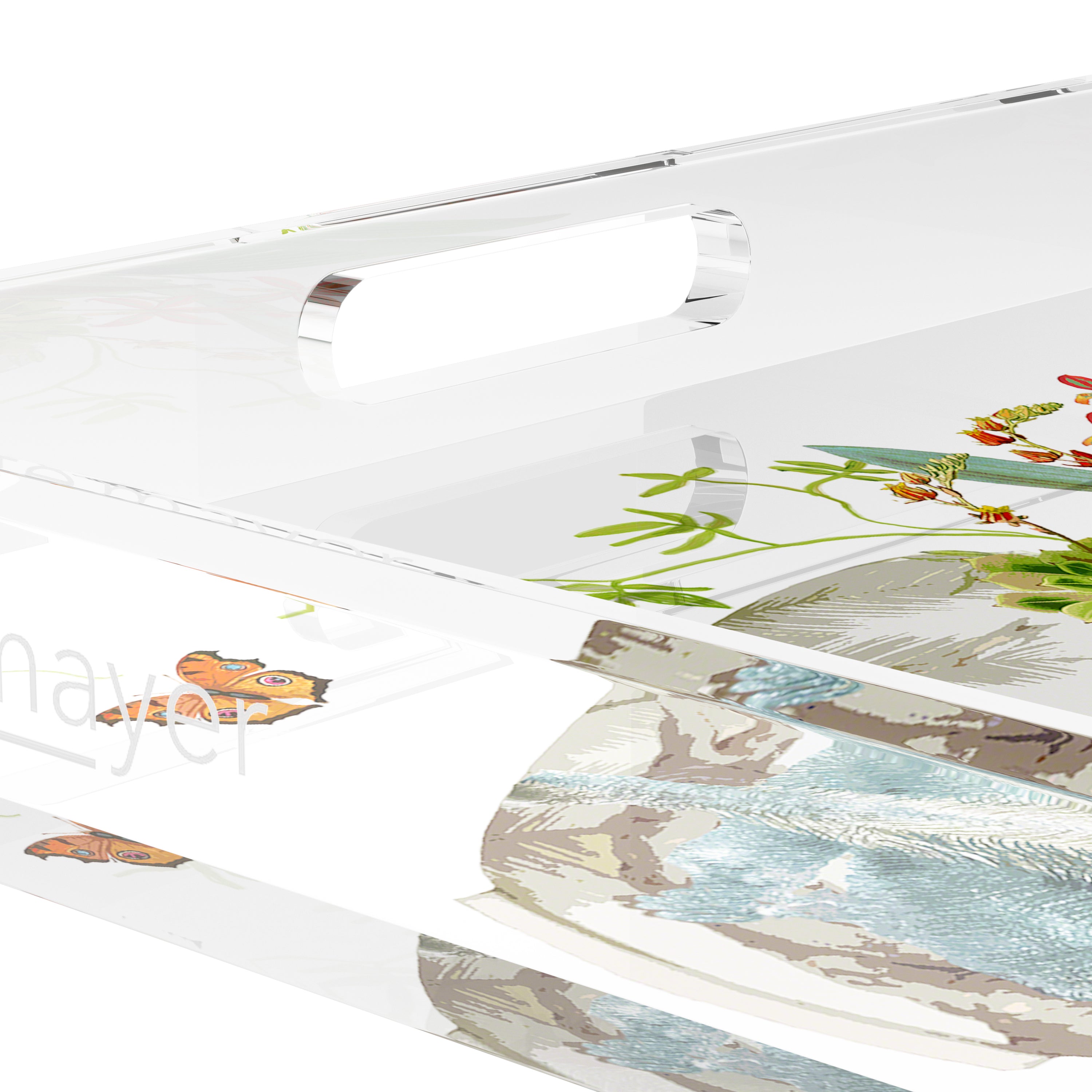 Monkey Large Jungle White 12X12 Acrylic Tray - nicolettemayer.com
