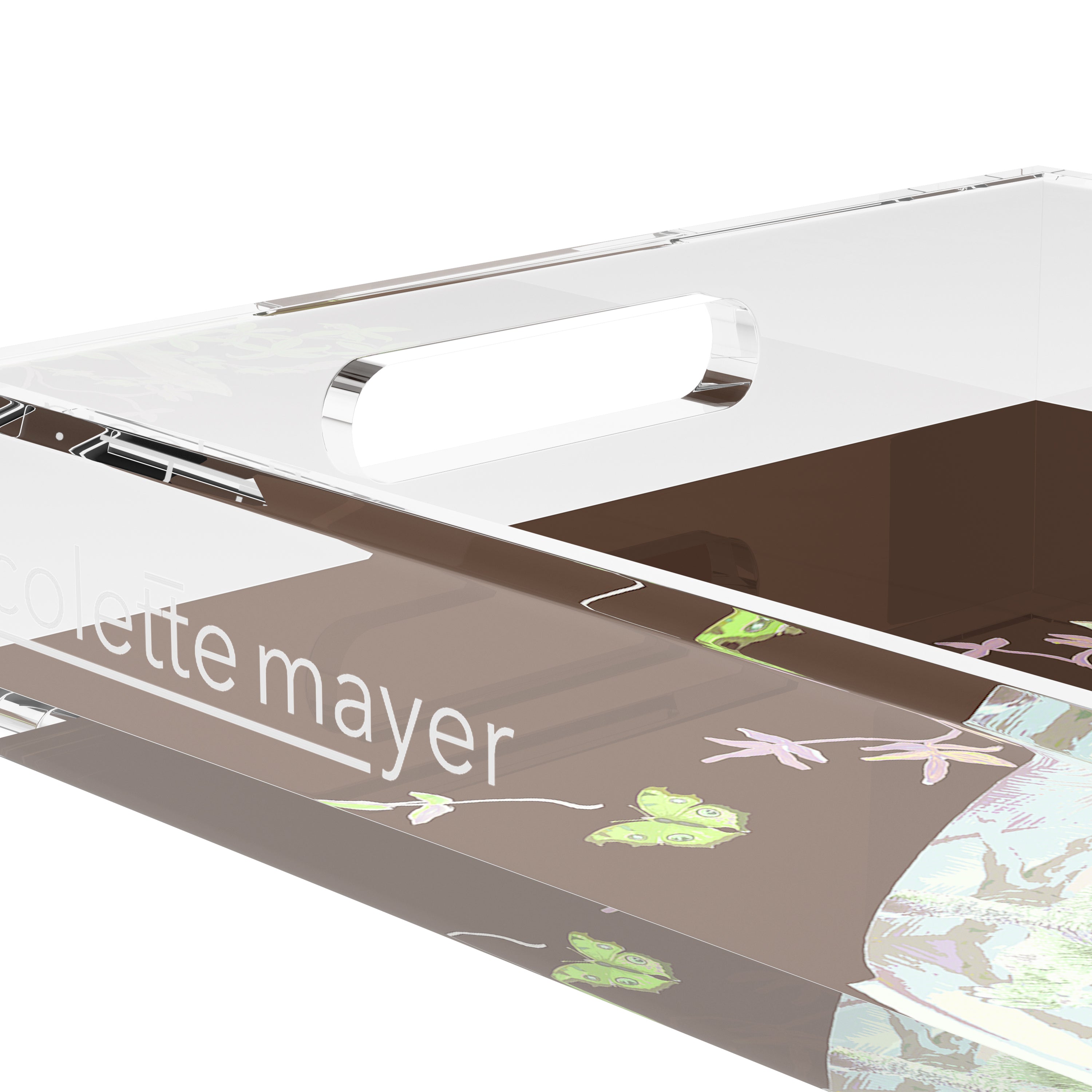 Monkey Large Jungle Chocolatte 12.5X7.75 Acrylic Tray - nicolettemayer.com
