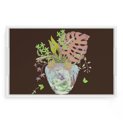 Monkey Large Jungle Chocolatte 22.5X14.5 Acrylic Tray - nicolettemayer.com
