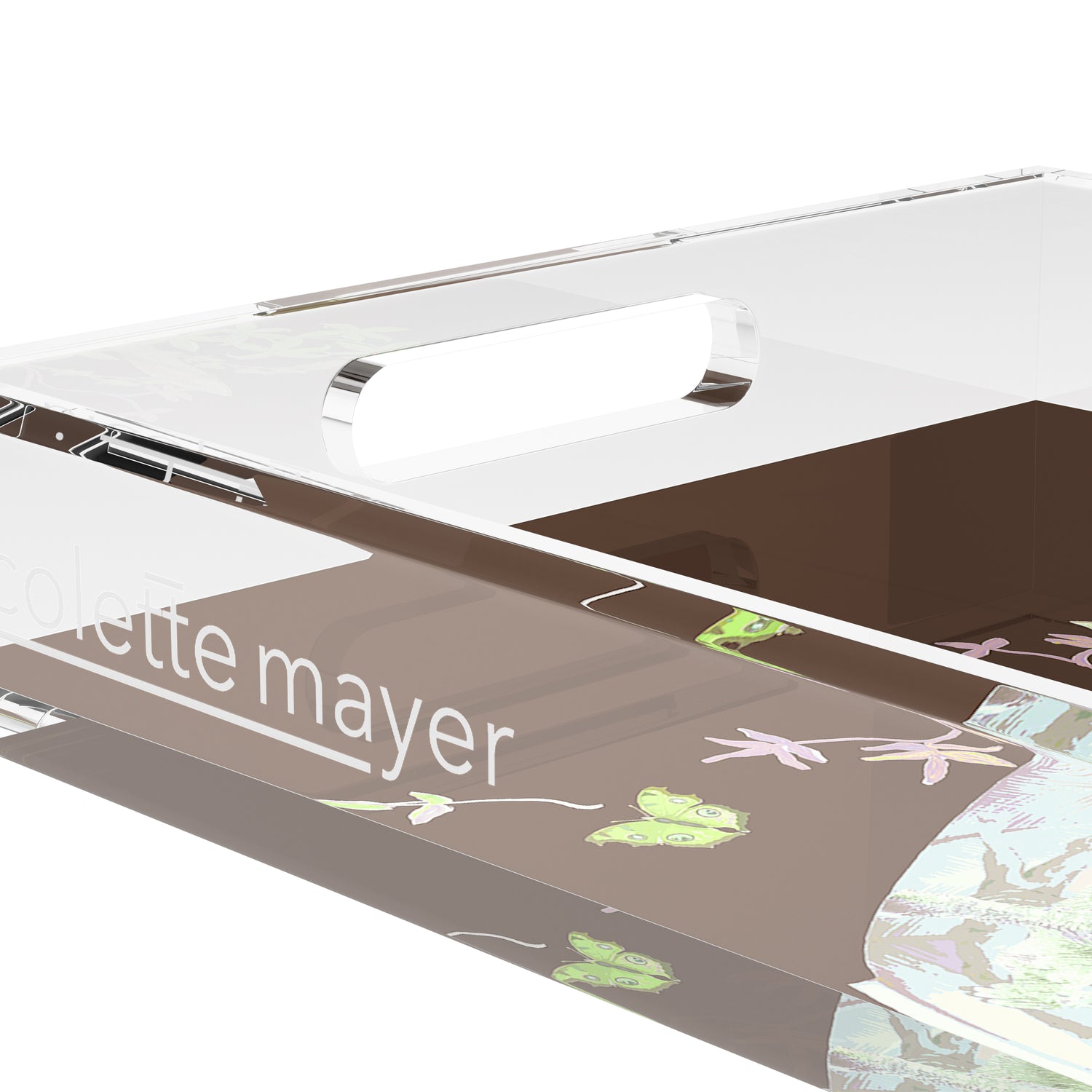 Monkey Large Jungle Chocolatte 22.5X14.5 Acrylic Tray - nicolettemayer.com
