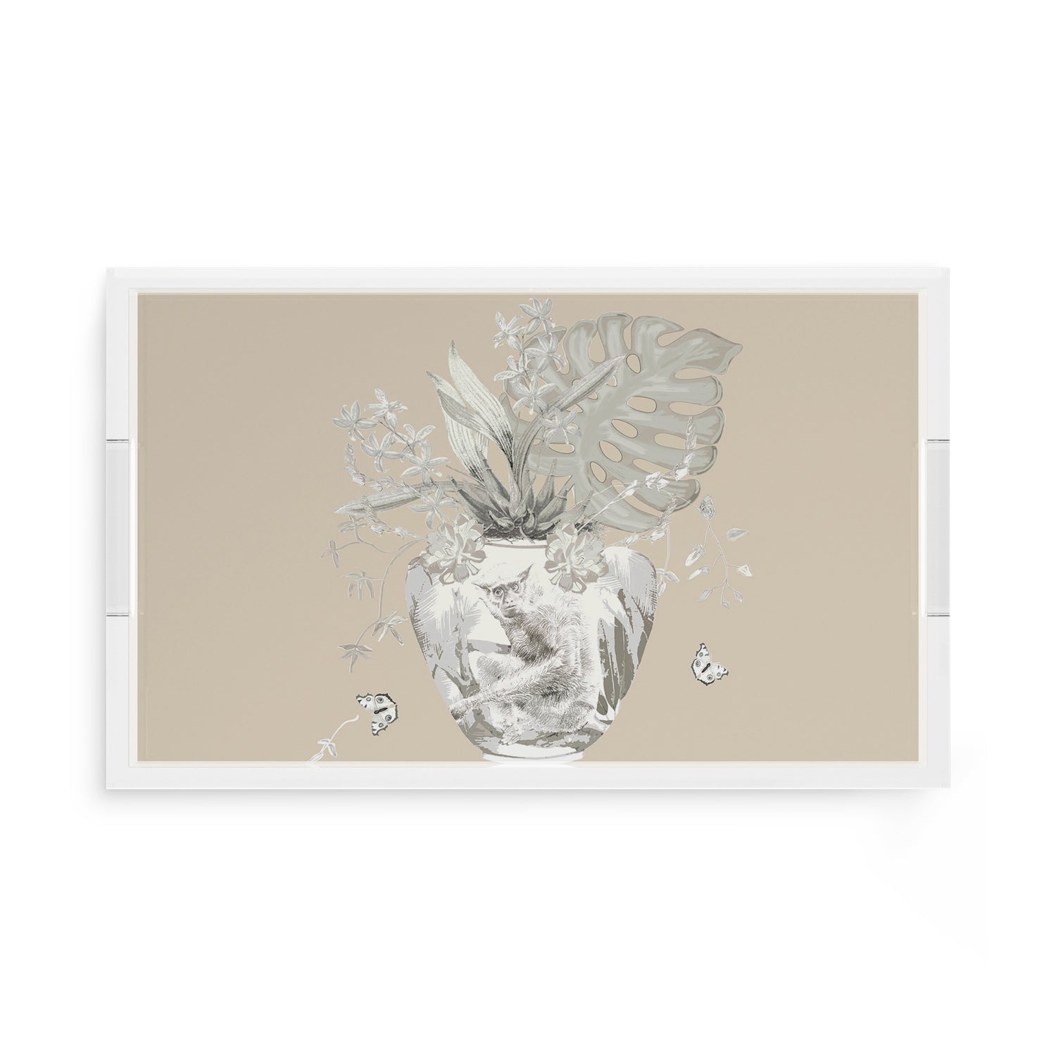 Monkey Large Jungle Greenwhich 17X10.5 Acrylic Tray - nicolettemayer.com
