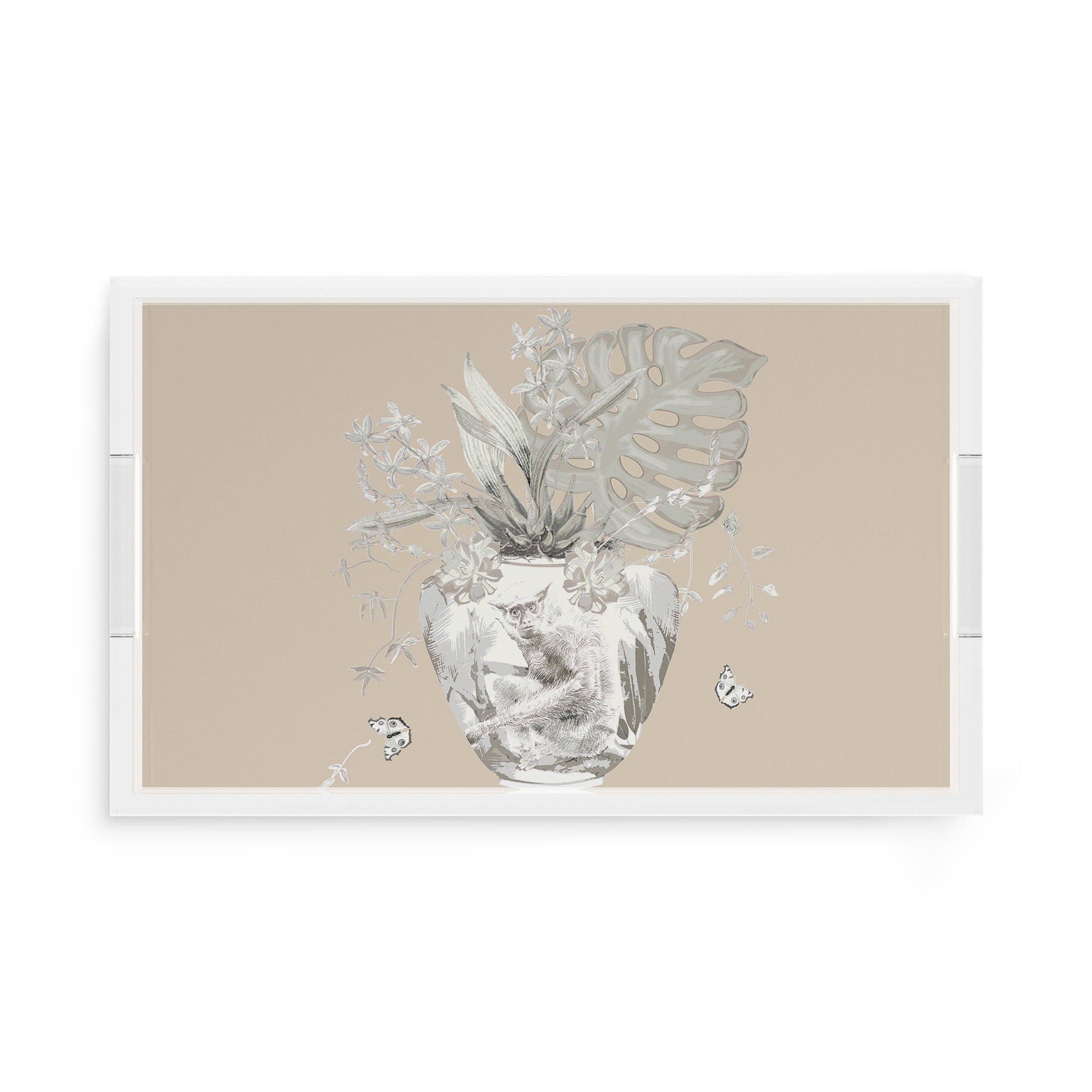 Monkey Large Jungle Greenwhich 17X10.5 Acrylic Tray - nicolettemayer.com
