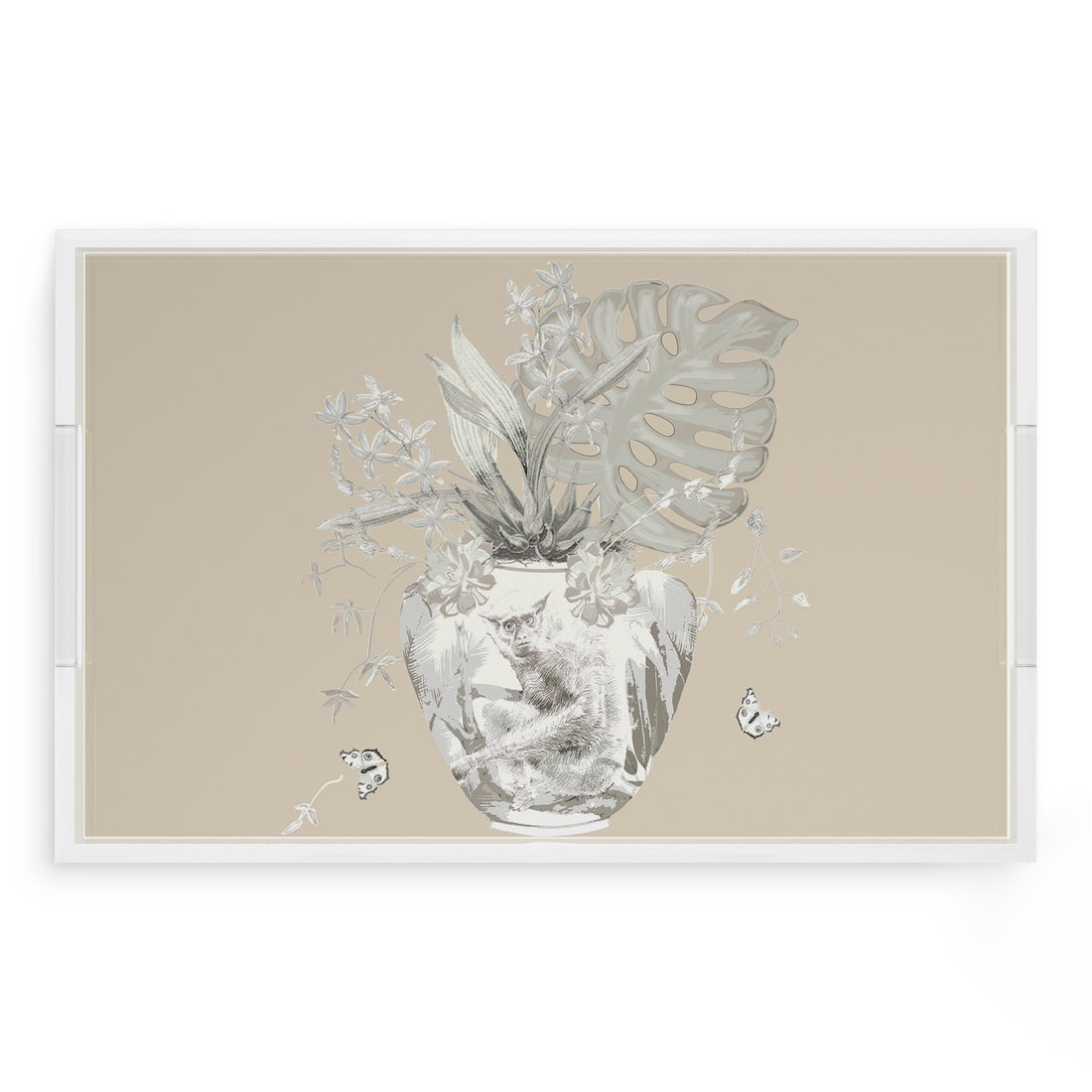 Monkey Large Jungle Greenwhich 22.5X14.5 Acrylic Tray - nicolettemayer.com
