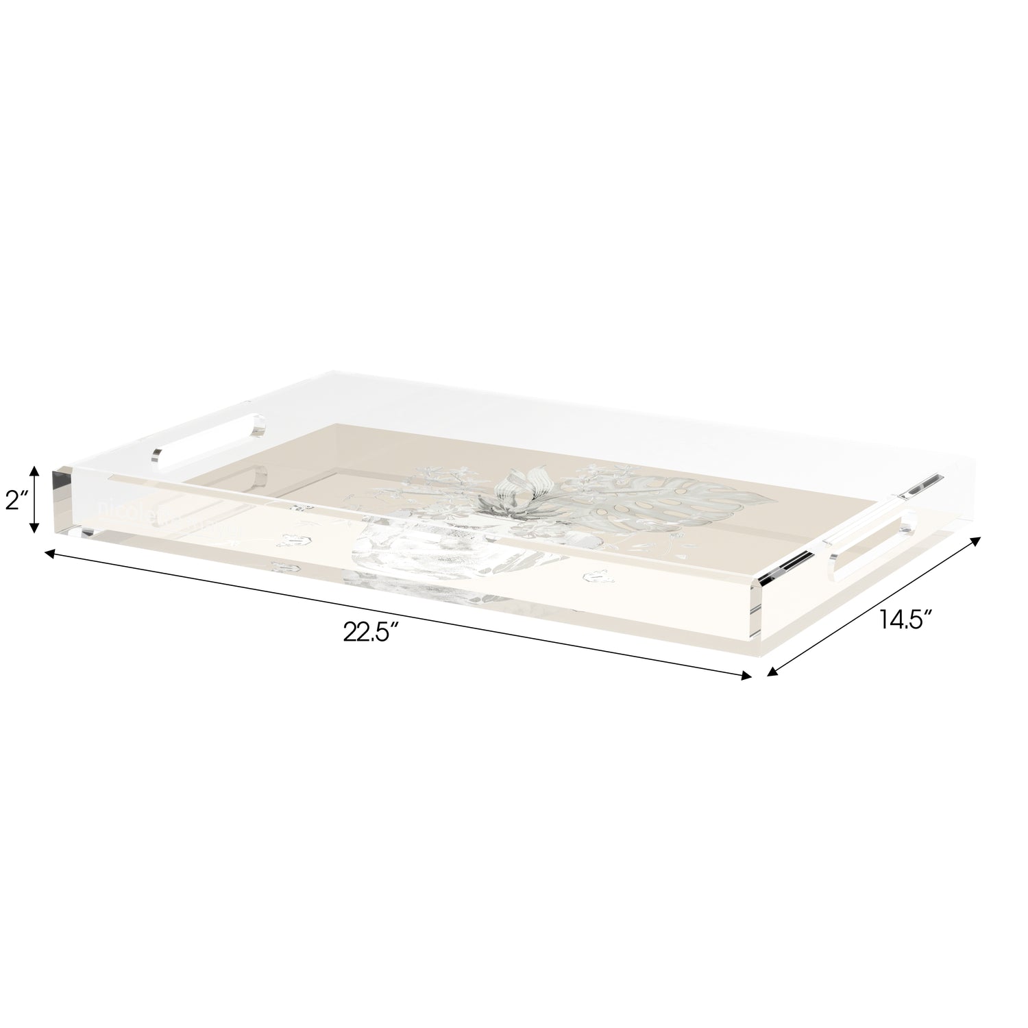 Monkey Large Jungle Greenwhich 22.5X14.5 Acrylic Tray - nicolettemayer.com
