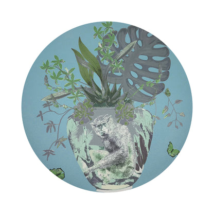 Monkey Large Jungle Bedford 16&quot; Round Pebble Placemats, Set of 4 - nicolettemayer.com
