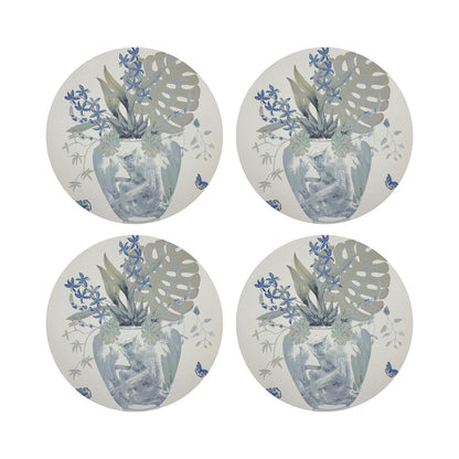 Monkey Large Jungle Powder 16&quot; Round Pebble Placemats, Set of 4 - nicolettemayer.com
