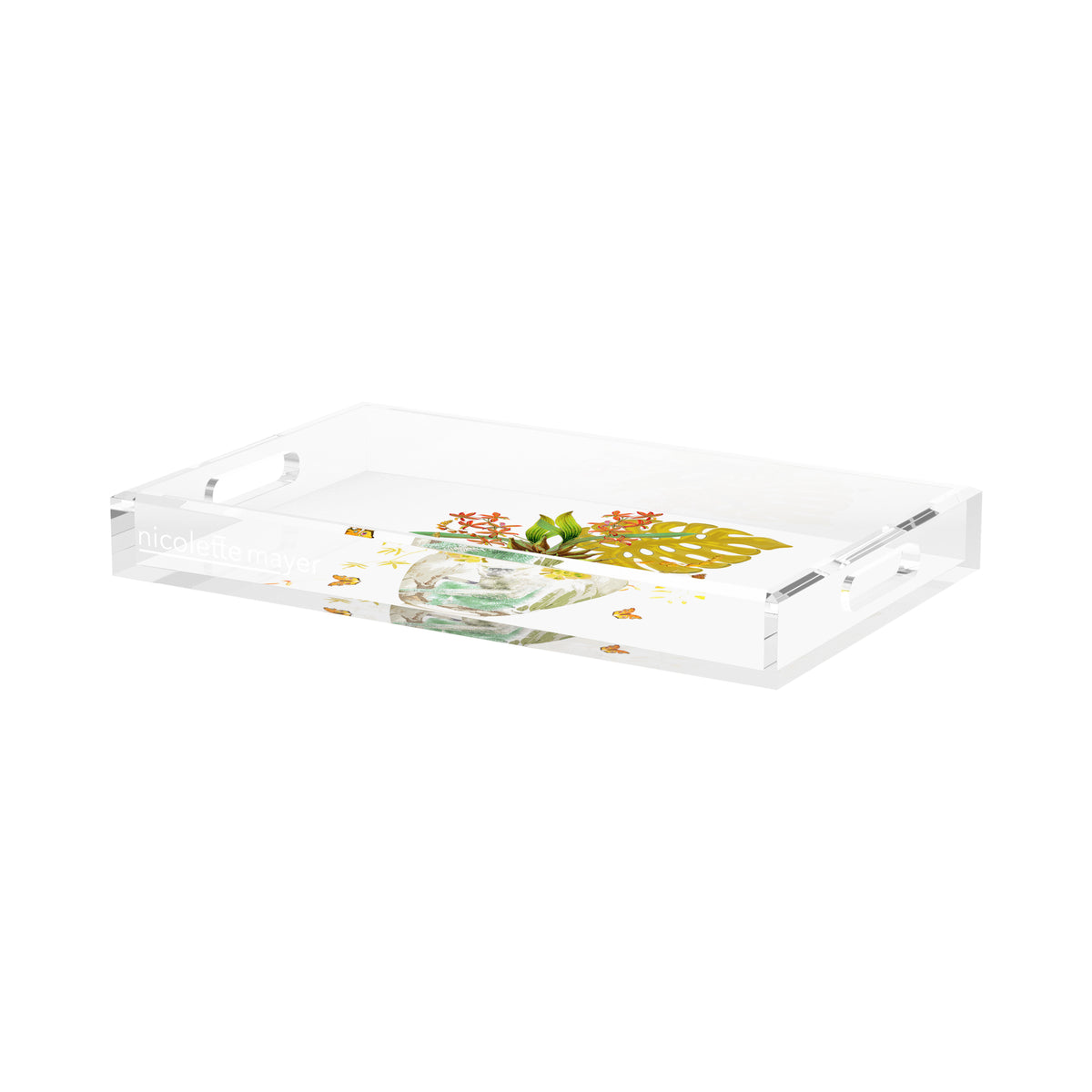 Monkey Large Jungle Dijon Acrylic Decorative Tray, 17 x 10.5 in. by Nicolette Mayer 