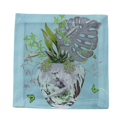 Monkey Large Jungle Bedford Cotton Sateen Cocktail Napkins