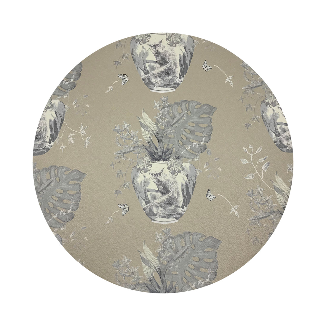 Monkey Small Jungle Greenwhich 16 Round Pebble Placemats, Set Of 4 - nicolettemayer.com