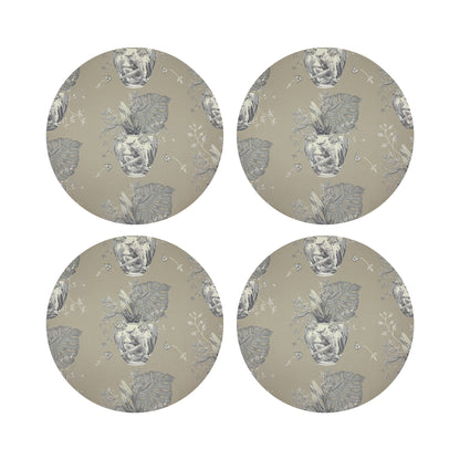 Monkey Small Jungle Greenwhich 16&quot; Round Pebble Placemats, Set of 4 - nicolettemayer.com
