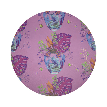 Monkey Small Jungle Sacha 16&quot; Round Pebble Placemats, Set of 4 - nicolettemayer.com
