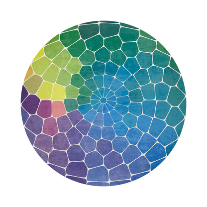 Mosaic Purple Multi 16&quot; Round Pebble Placemats, Set of 4 - nicolettemayer.com
