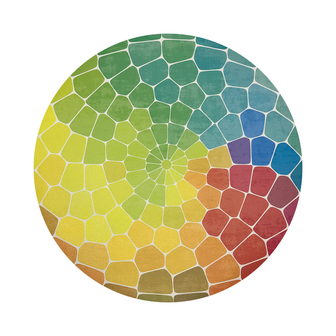 Mosaic Yellow Multi 16 Round Pebble Placemats, Set Of 4 - nicolettemayer.com