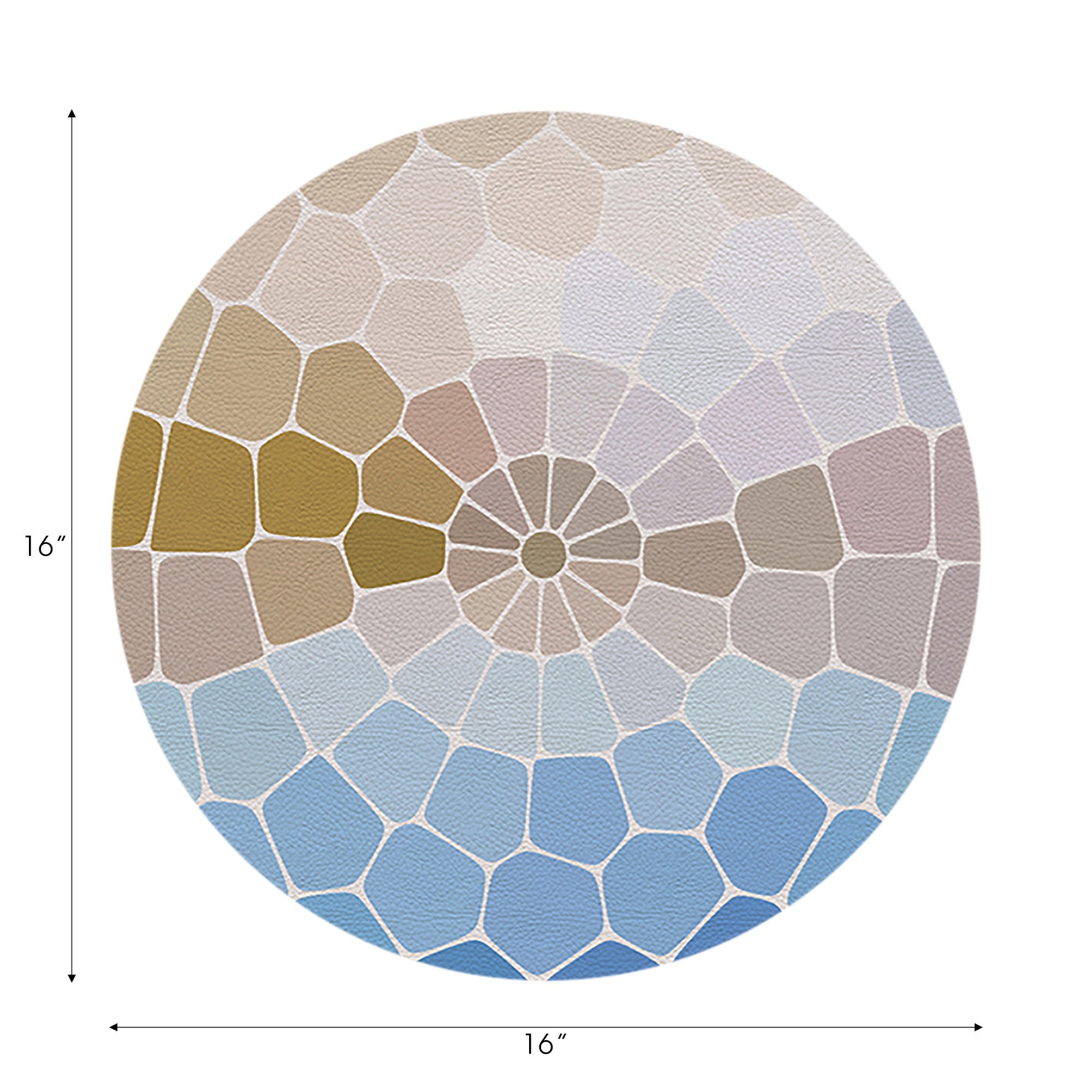 Mosaico Mykonos Vegan Leather Round Pebble Placemat