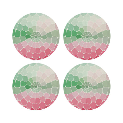 Mosaico Palm Beach Vegan Leather Round Pebble Placemat