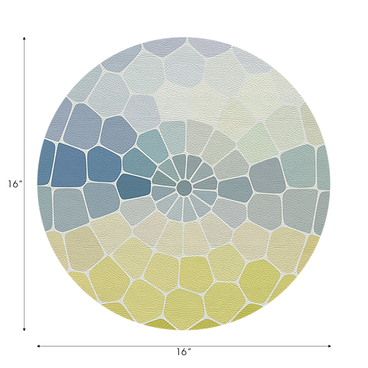 Mosaico Taormino Vegan Leather Round Pebble Placemat