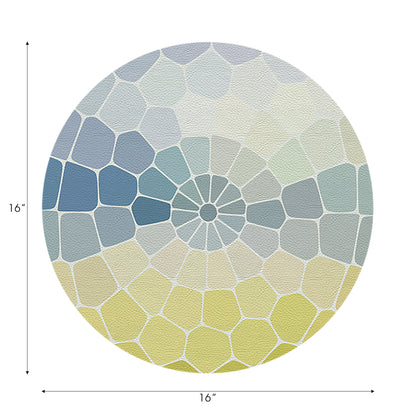 Mosaico Taormino Vegan Leather Round Pebble Placemat