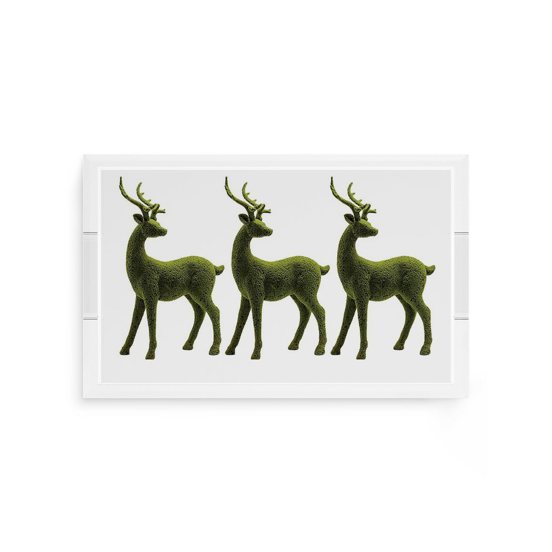 Moss Reindeer 12.5X7.75 Acrylic Tray - nicolettemayer.com