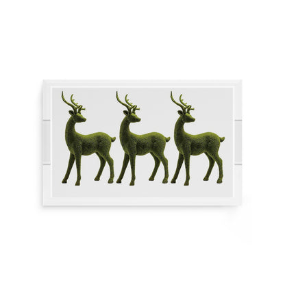 Moss Reindeer 12.5X7.75 Acrylic Tray - nicolettemayer.com