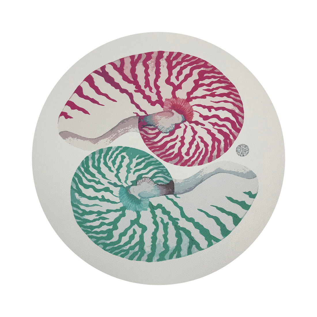 Nautilus Palm Beach 16 Round Pebble Placemat, Set Of 4 - nicolettemayer.com