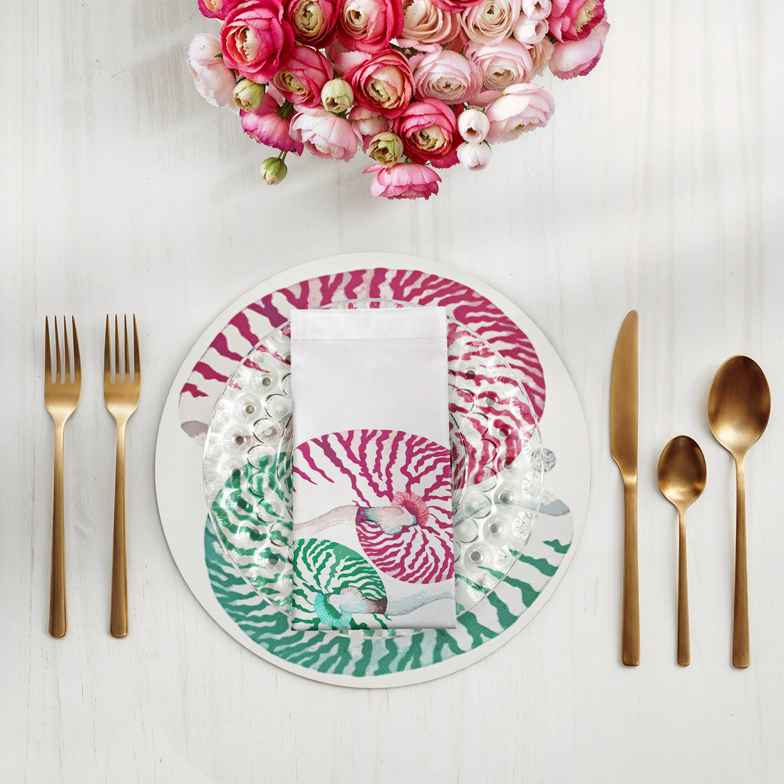 NAUTILUS PALM BEACH 22"X22" HEMSTITCH DINNER NAPKIN, SET OF 4 - nicolettemayer.com