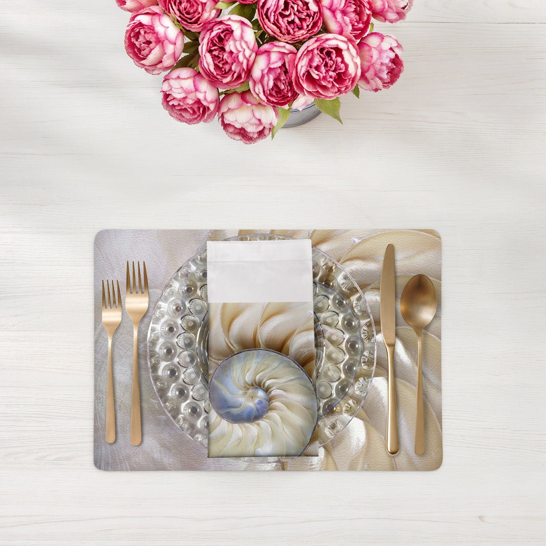 Nautilus Pearl Cotton Sateen Dinner Napkins - nicolettemayer.com