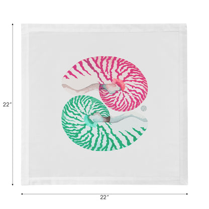 Nautilus Palm Beach Cotton Sateen Dinner Napkins - nicolettemayer.com