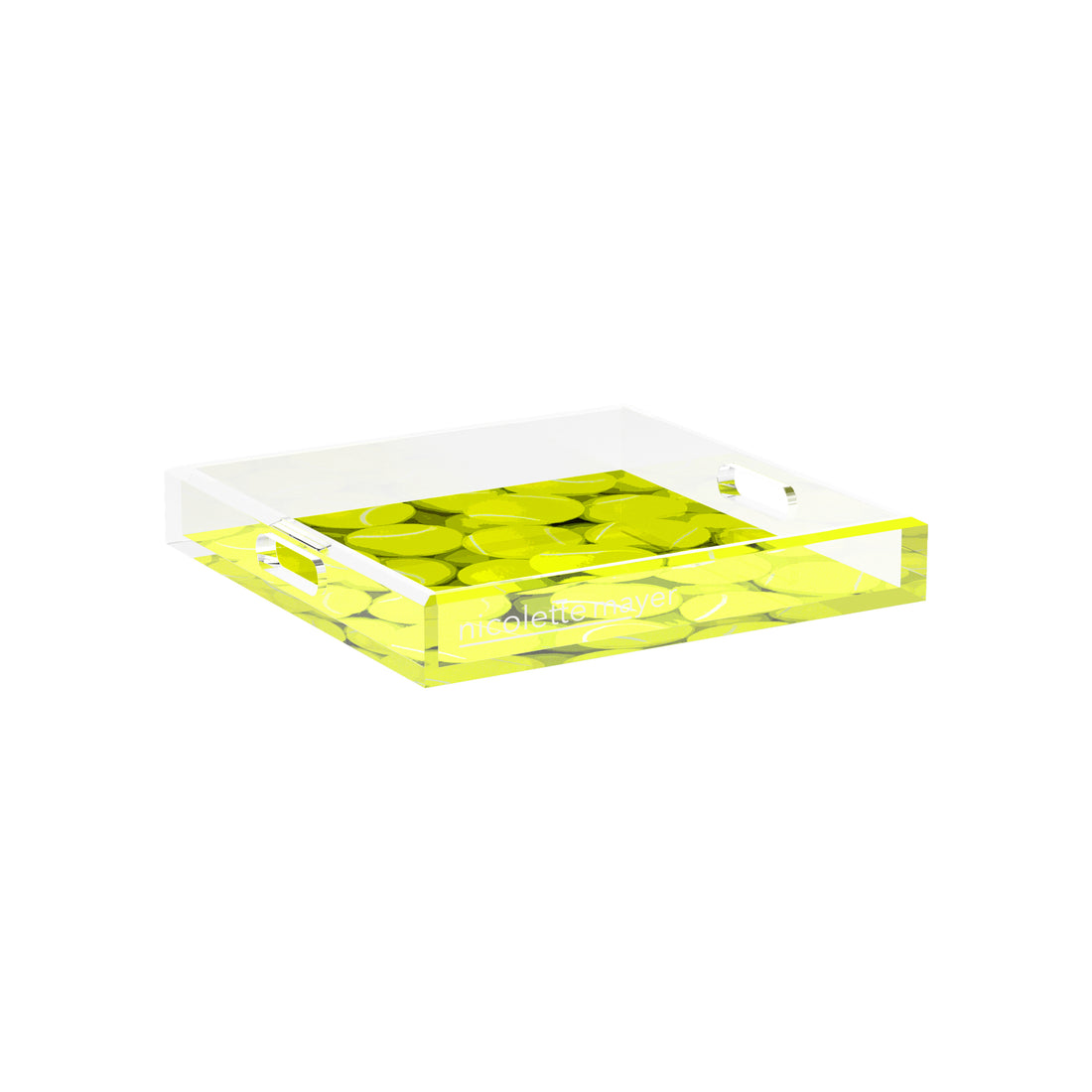 Tennis Neon Balls 12X12 Acrylic Tray - nicolettemayer.com 