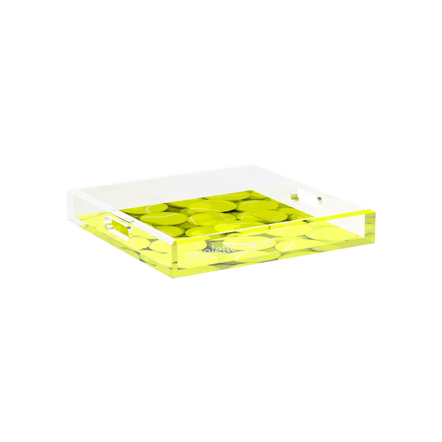 Tennis Neon Balls 12X12 Acrylic Tray - nicolettemayer.com 