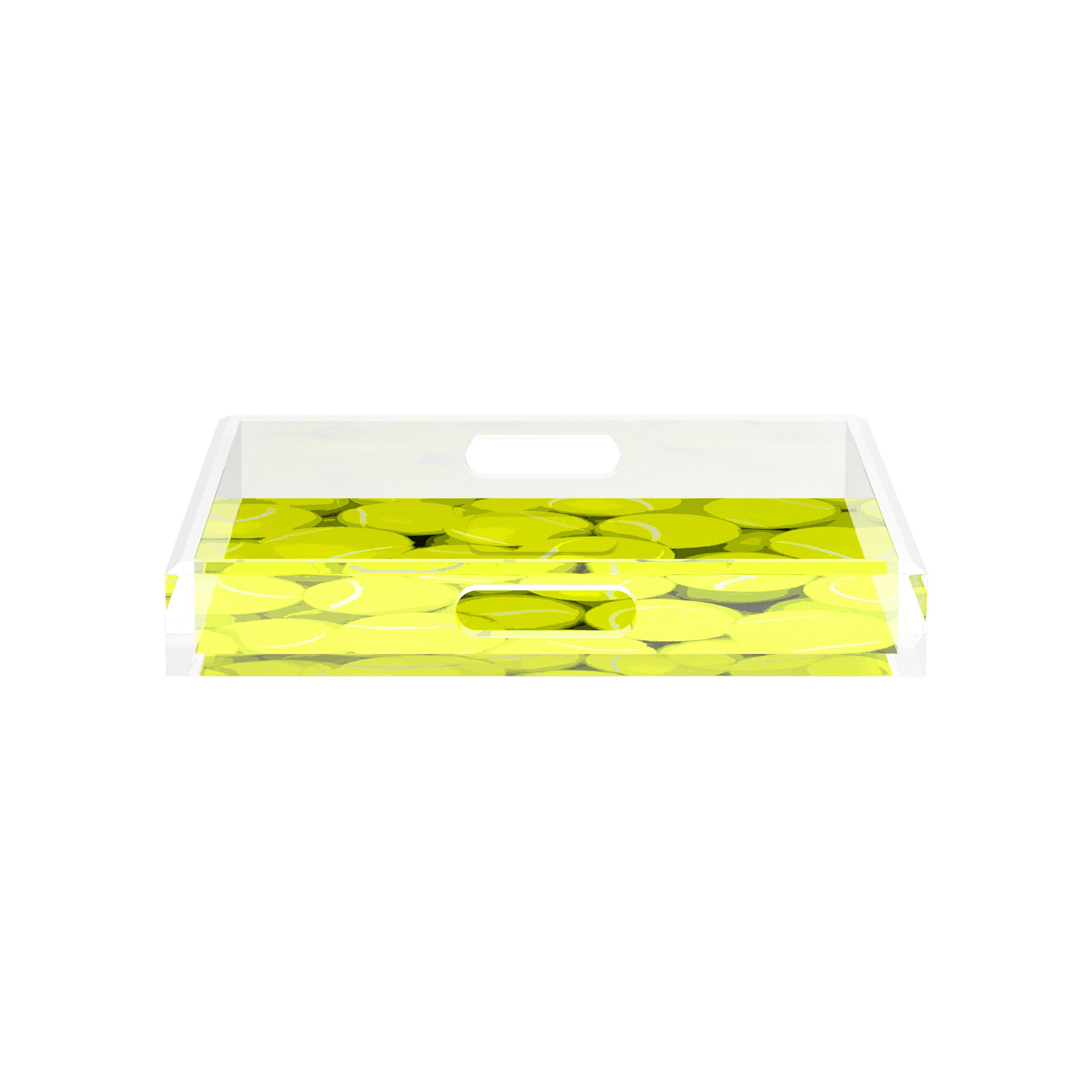 Tennis Neon Balls 12X12 Acrylic Tray - nicolettemayer.com 