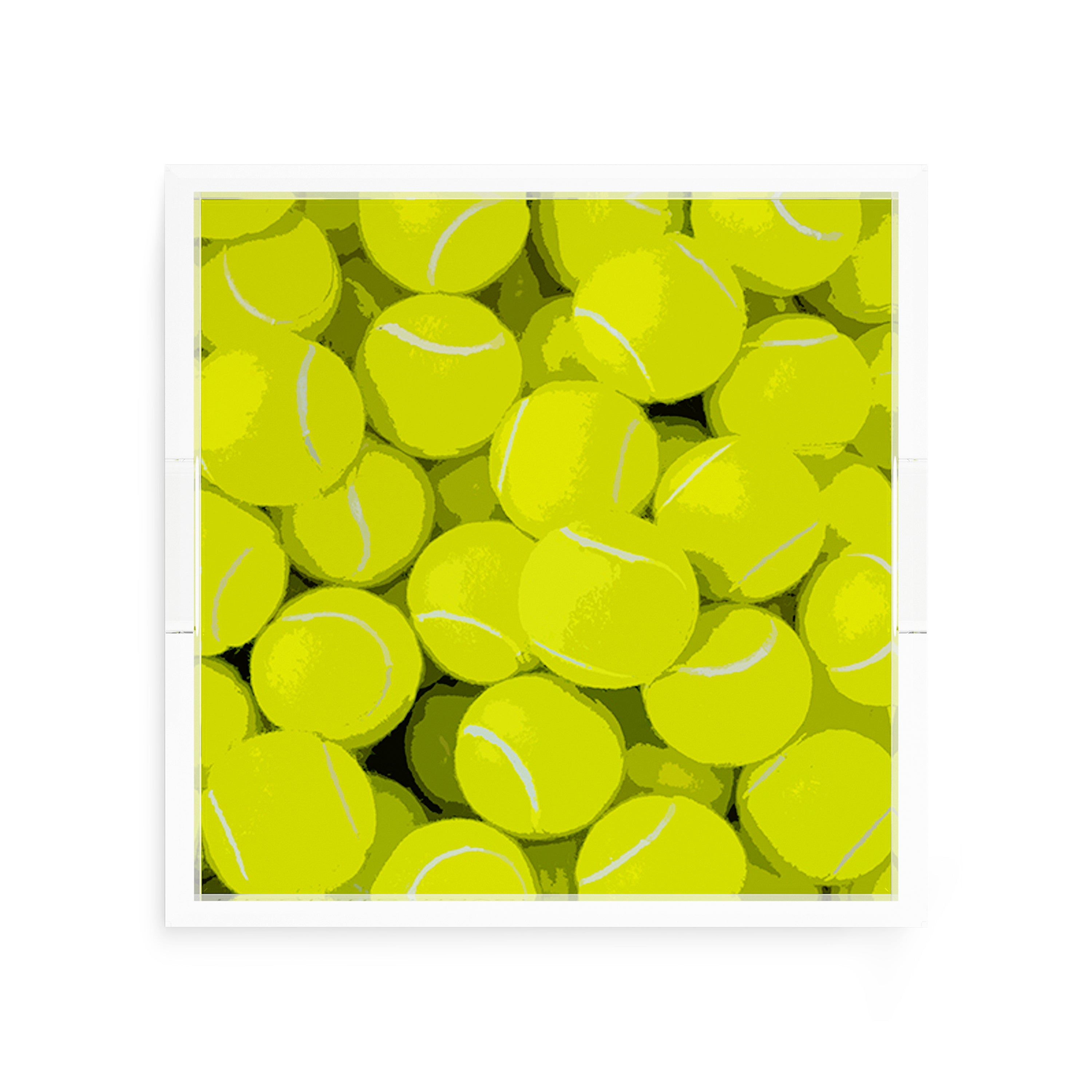 Tennis Neon Balls 12X12 Acrylic Tray - nicolettemayer.com 