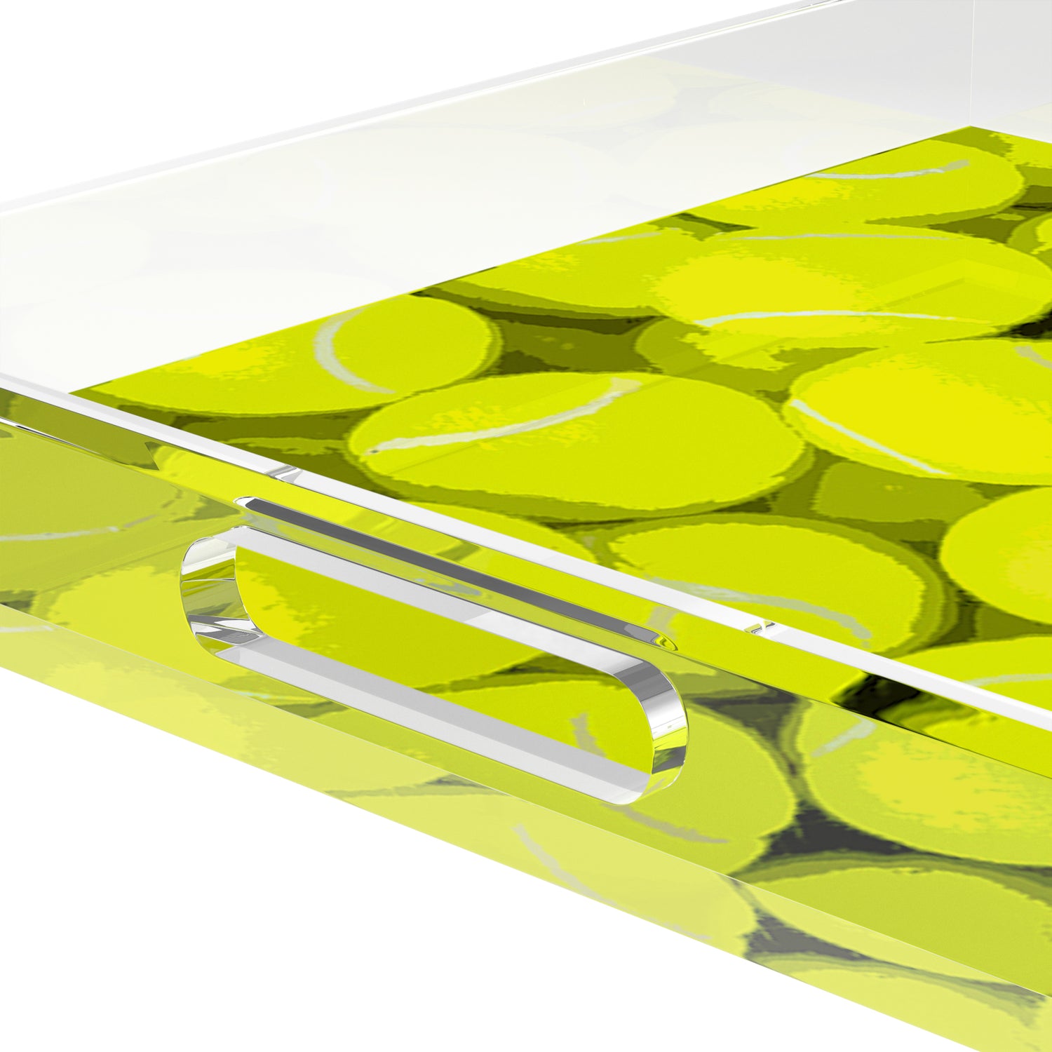 Tennis Neon Balls 12X12 Acrylic Tray - nicolettemayer.com 