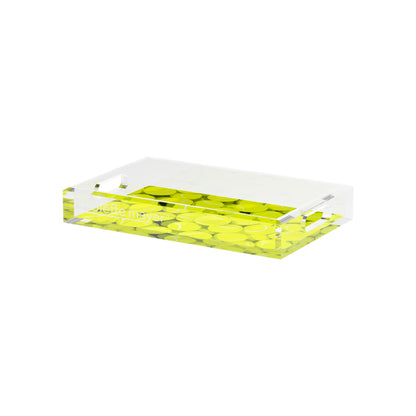 Tennis Neon Balls  12.5x7.75 Acrylic Tray - nicolettemayer.com 
