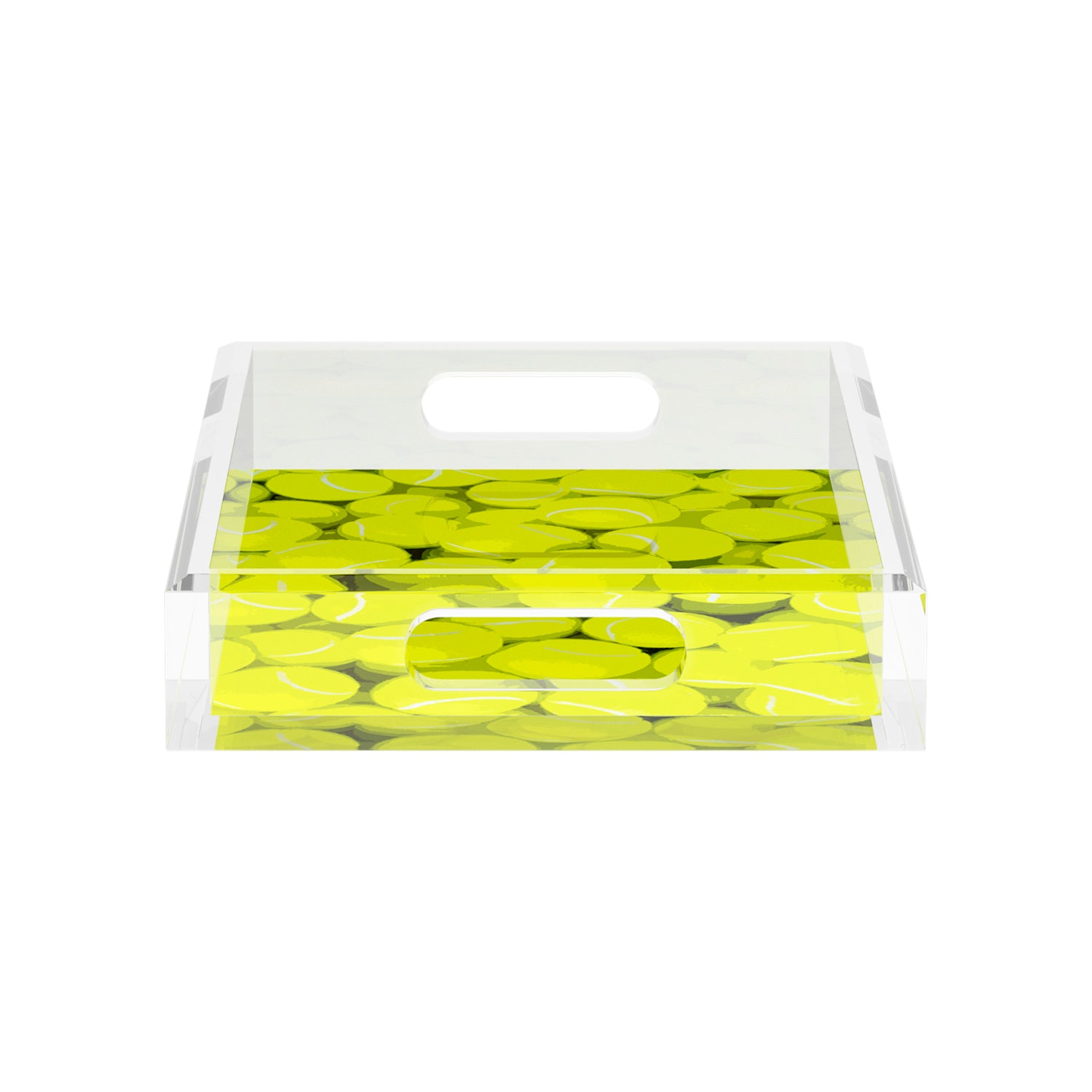 Tennis Neon Balls  12.5x7.75 Acrylic Tray - nicolettemayer.com 