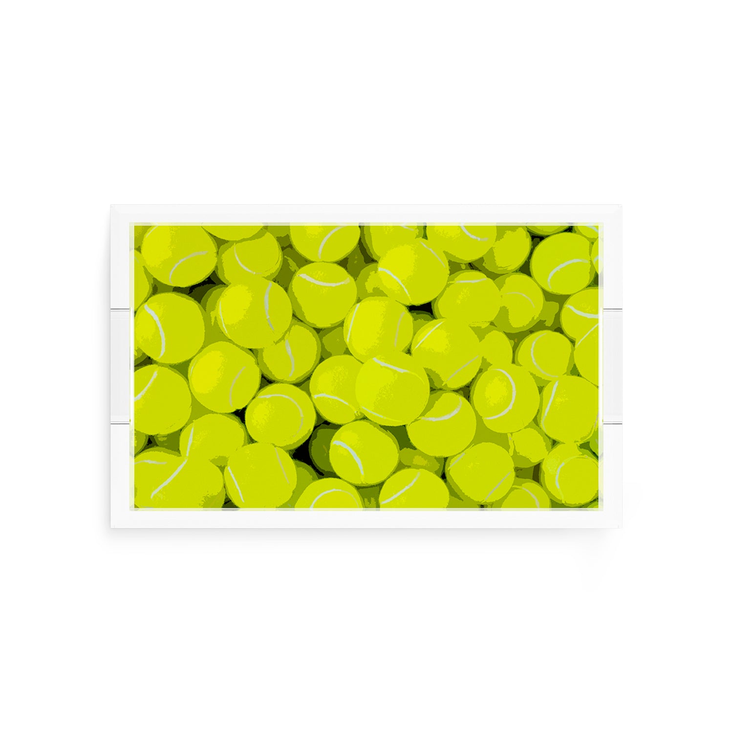 Tennis Neon Balls  12.5x7.75 Acrylic Tray - nicolettemayer.com 