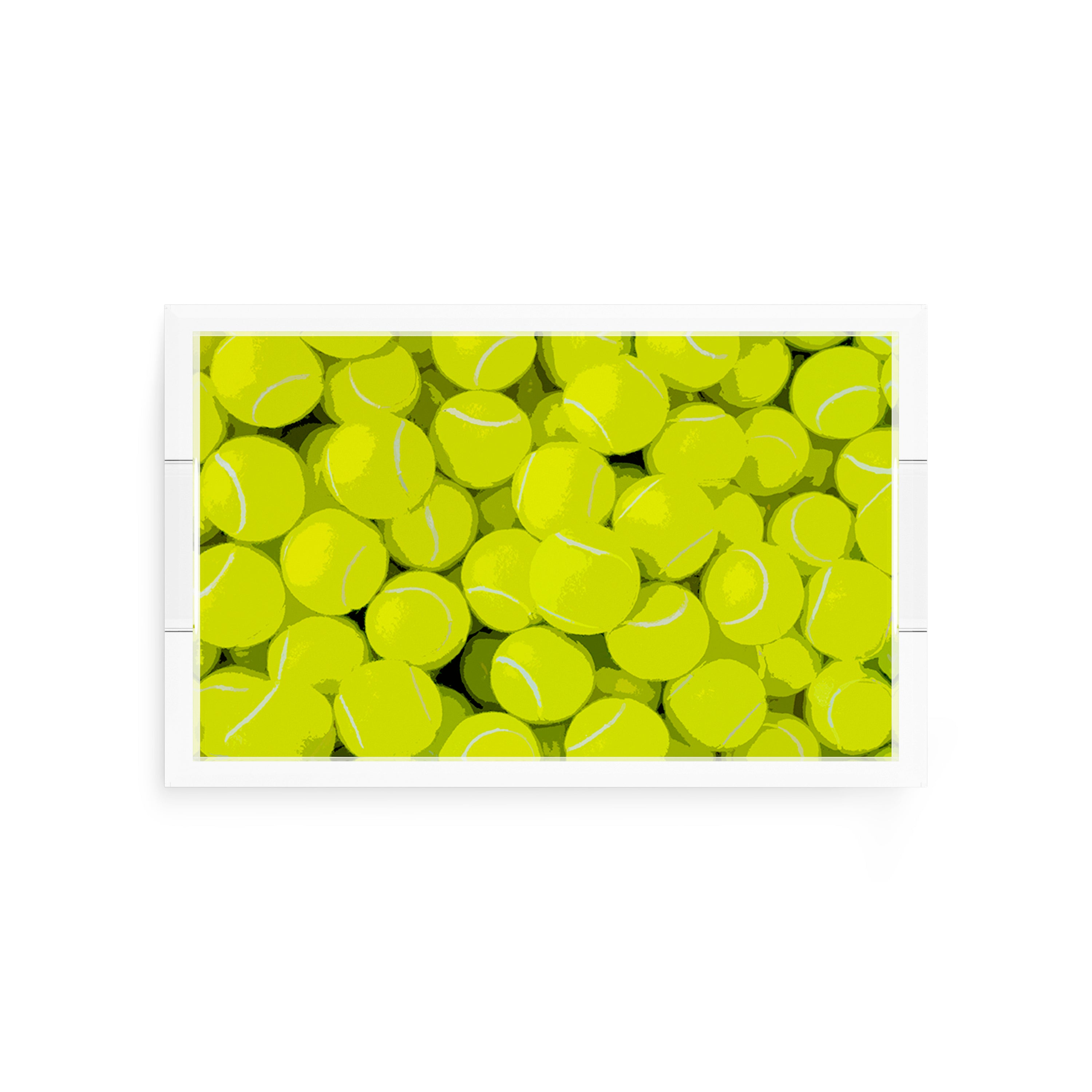 Tennis Neon Balls  12.5x7.75 Acrylic Tray - nicolettemayer.com 