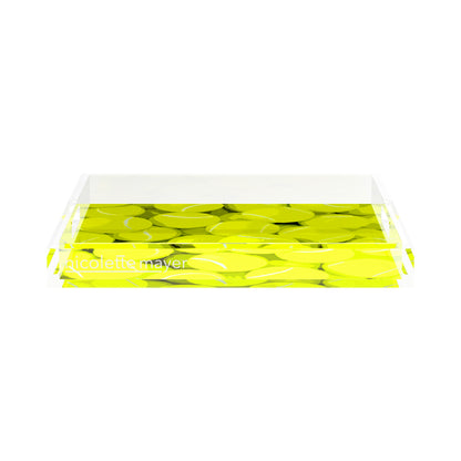 Tennis Neon Balls 15X15 Acrylic Tray - nicolettemayer.com 