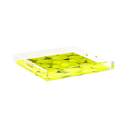 Tennis Neon Balls 15X15 Acrylic Tray - nicolettemayer.com 